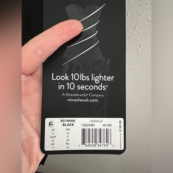 New Miraclesuit Oceanus One Piece in Black Size 12 - Picture 8 of 8